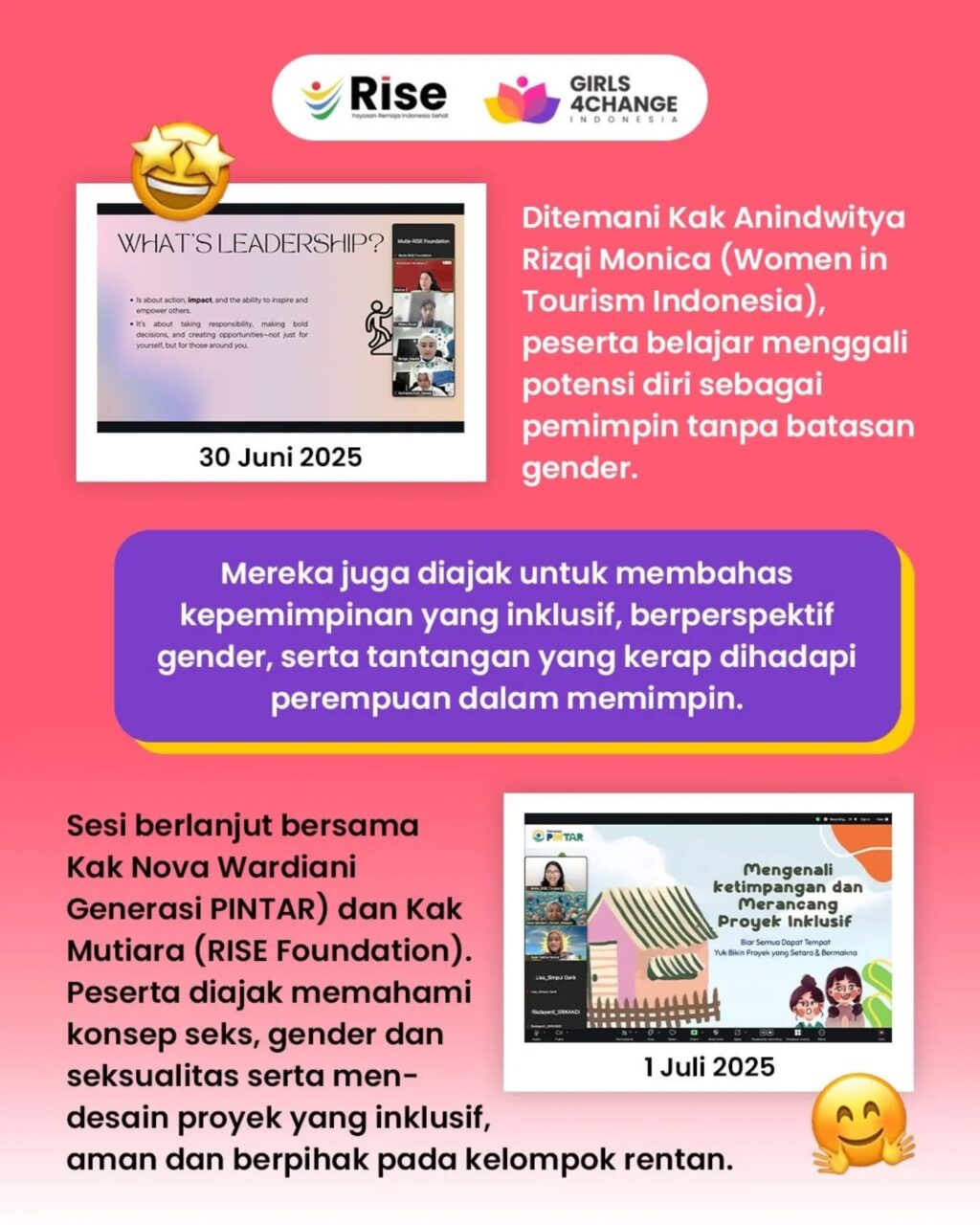 Instagram post from girls4change.id. This post is in position 2.