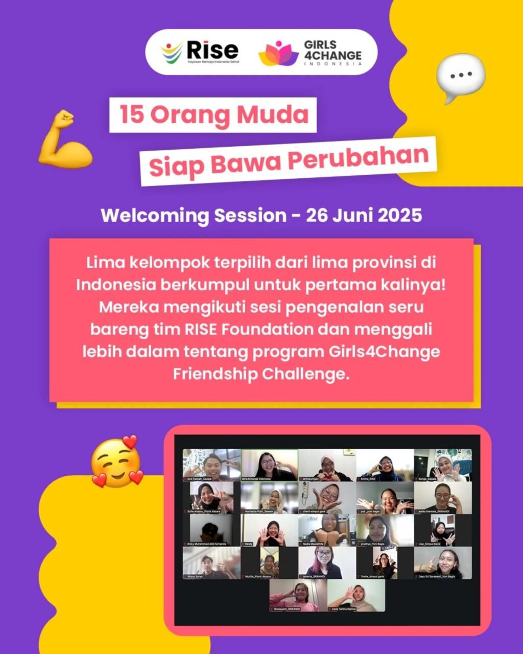 Instagram post from girls4change.id. This post is in position 1.